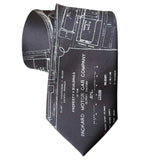 Packard Plant Layout Necktie, Classic Car Plant Tie, by Cyberoptix