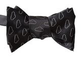 Partly Cloudy Bow Tie, Black Cloud Pattern Tie, by Cyberoptix