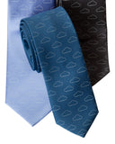 Partly Cloudy Necktie, French Blue Cloud Pattern Tie, by Cyberoptix