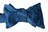 Partly Cloudy Bow Tie, French Blue Cloud Pattern Tie, by Cyberoptix