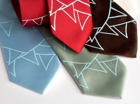 Pennant Flags Necktie, microfiber tie.