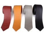 Perforated Dove Grey Leather Necktie, Automotive leather tie