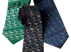 Periodic Table Necktie. Science Print Tie