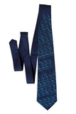Navy blue Periodic Table print necktie, chemistry tie, by Cyberoptix