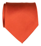 Persimmon solid color necktie, red orange tie by Cyberoptix Tie Lab