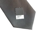 Dark Gray solid color necktie, pewter shot tie by Cyberoptix Tie Lab