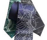 Philadelphia Vintage City Map Tie, Pennsylvania Necktie, By Cyberoptix