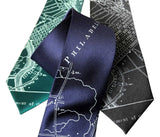 Philadelphia City Map Necktie, Pennsylvania Tie, By Cyberoptix
