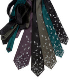 Pill neckties: dove gray on microfiber array.