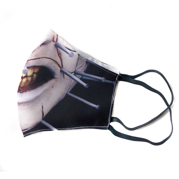 Pinhead Mask, Hellraiser Inspired Cloth Face Cover. Cenobite Mask