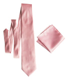 Pink solid color necktie for weddings, by Cyberoptix Tie Lab