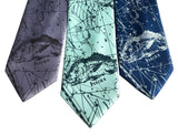 Pisces Neckties. Two Fishes Zodiac Constellation Print Ties, by Cyberoptix