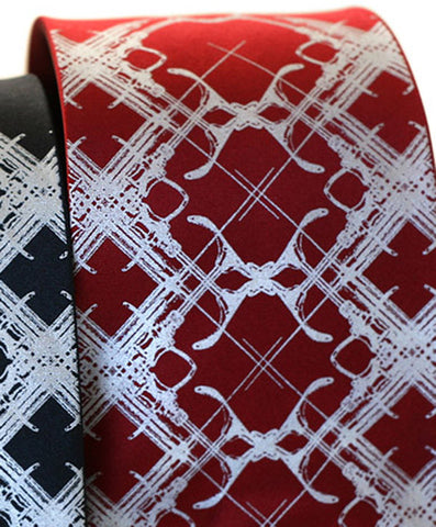 Design Addict Necktie. Plaid Habit, Vaccine, Shot Tie