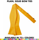 Solid Color Self-Tie Bow Ties. 75+ Colors! Plain, No Print