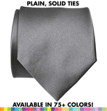 Solid Color Ties, No Print. Choose from 75+ Colors! Standard & Narrow