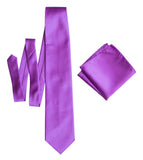 Plum Violet Solid Color Pocket Square. Satin Finish, No Print for weddings, by Cyberoptix