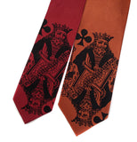 Black ink on burgundy, cinnamon microfiber.