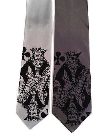 Playing Card Necktie. "Poker Face" King tie.