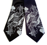 Silver ink on black, navy.