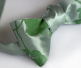 Seafoam tie with green clover ink.