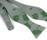 Seafoam tie with green clover ink.