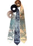 Portland Oregon Map Neckties, Pacific Northwest Ties, by Cyberoptix