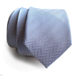 Cyberoptix powder blue solid color woven herringbone silk necktie