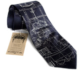 Navy blue Mercury Rocket tie