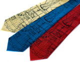 Project Mercury Rocket blueprint neckties.