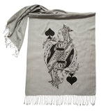 Queen of Spades Pashmina, Magician Scarf, by Cyberoptix