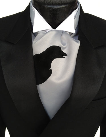 Raven Ascot. Edgar Allan Poe Cravat Tie