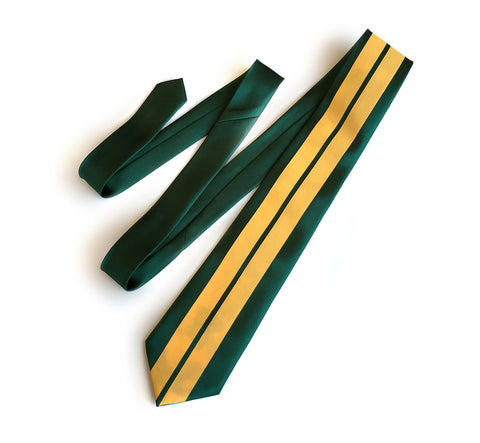 Racing Stripes: British Racing Green Microfiber Necktie