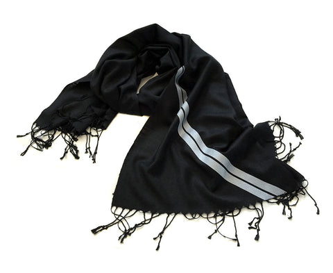 Racing Stripes: Le Mans First Place Linen-Weave Pashmina