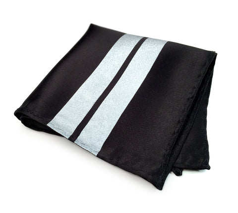 Racing Stripes Pocket Square: Le Mans First Place microfiber handkerchief
