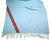 Racing stripes scarf: Gulf-inspired Livery.