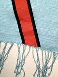 Racing stripes scarf: Gulf-inspired Livery.