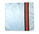 Racing stripes pocket square: Gulf-inspired Livery.