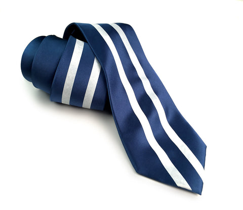 Racing Stripes: Side Oiler Silk Necktie