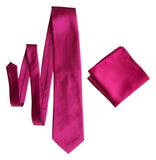 Red Purple solid color necktie, raspberry tie for weddings by Cyberoptix Tie Lab