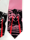 Pink laser cat tie.