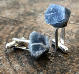 Raw Sapphire Crystal Cufflinks