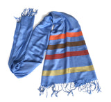 Cornflower blue Resistor Code pashmina scarf. 3.1k ohms