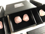 Rose Quartz Cufflinks, Pink Stone Cuff Links