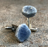 Raw Sapphire Crystal Cufflinks