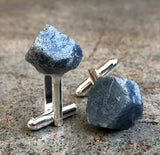 Raw Sapphire Crystal Cufflinks