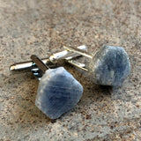 Raw Sapphire Crystal Cufflinks