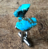 Turquoise Cufflinks, natural raw stone cufflinks