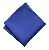 Royal Blue Pocket Square. Medium Blue Solid Color Satin Finish, No Print, by Cyberoptix