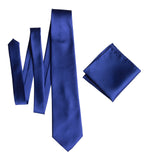 Medium Blue Solid Color Pocket Square. Royal Blue Satin Finish, No Print for weddings, by Cyberoptix