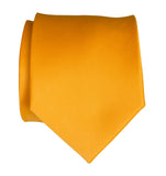 Saffron solid color necktie, medium yellow tie by Cyberoptix Tie Lab